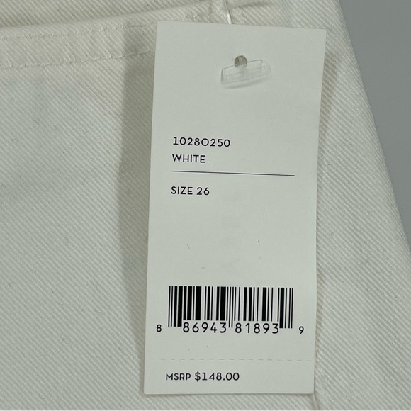 J. BRAND NWT SACHI MID-RISE CUTT OF DENIM JEAN SHORTS IN WHITE 26 29 - Picture 8 of 15